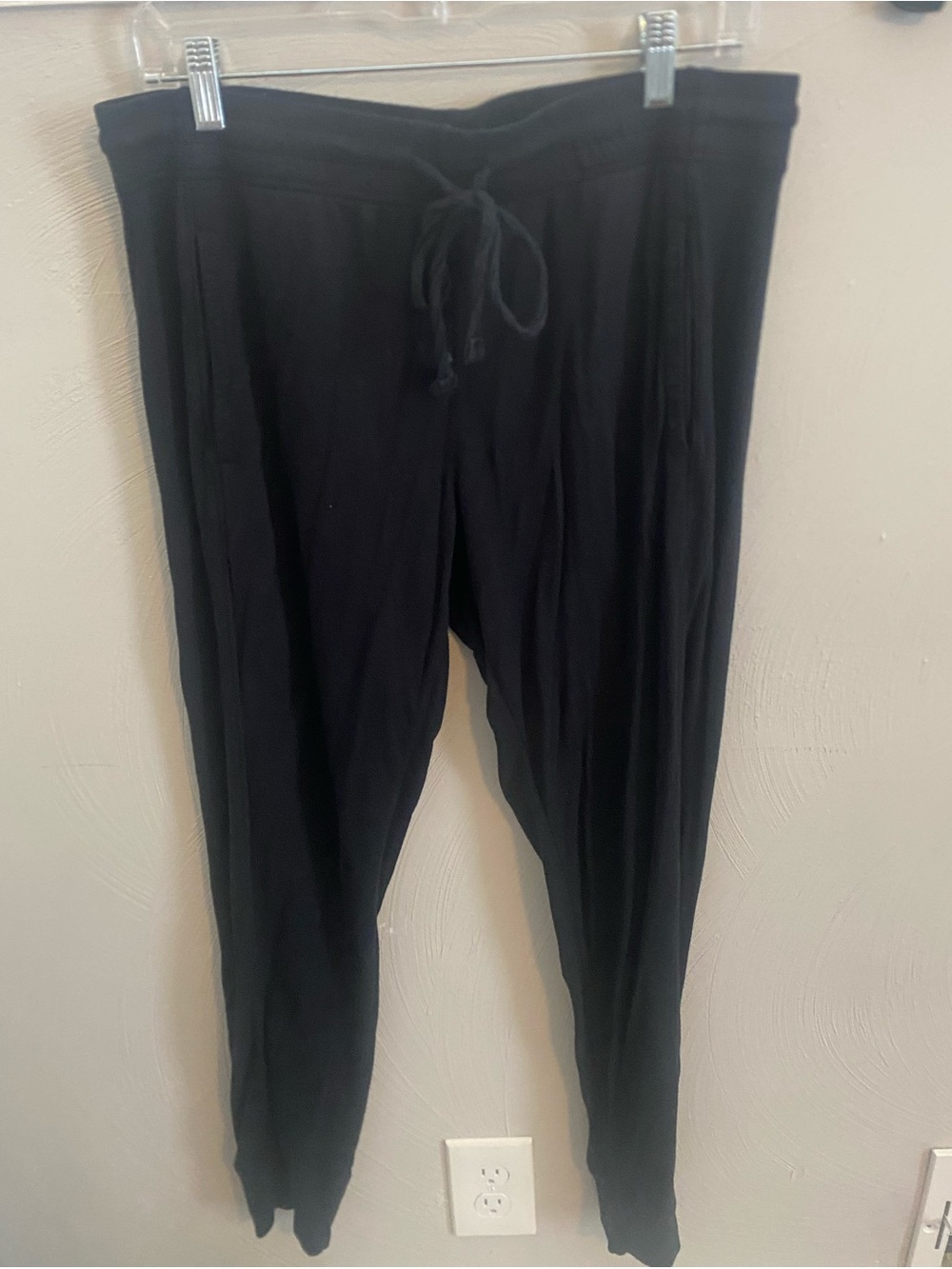 Gilligan & O'Malley Black Sleep Pants with Drawstring Size Large